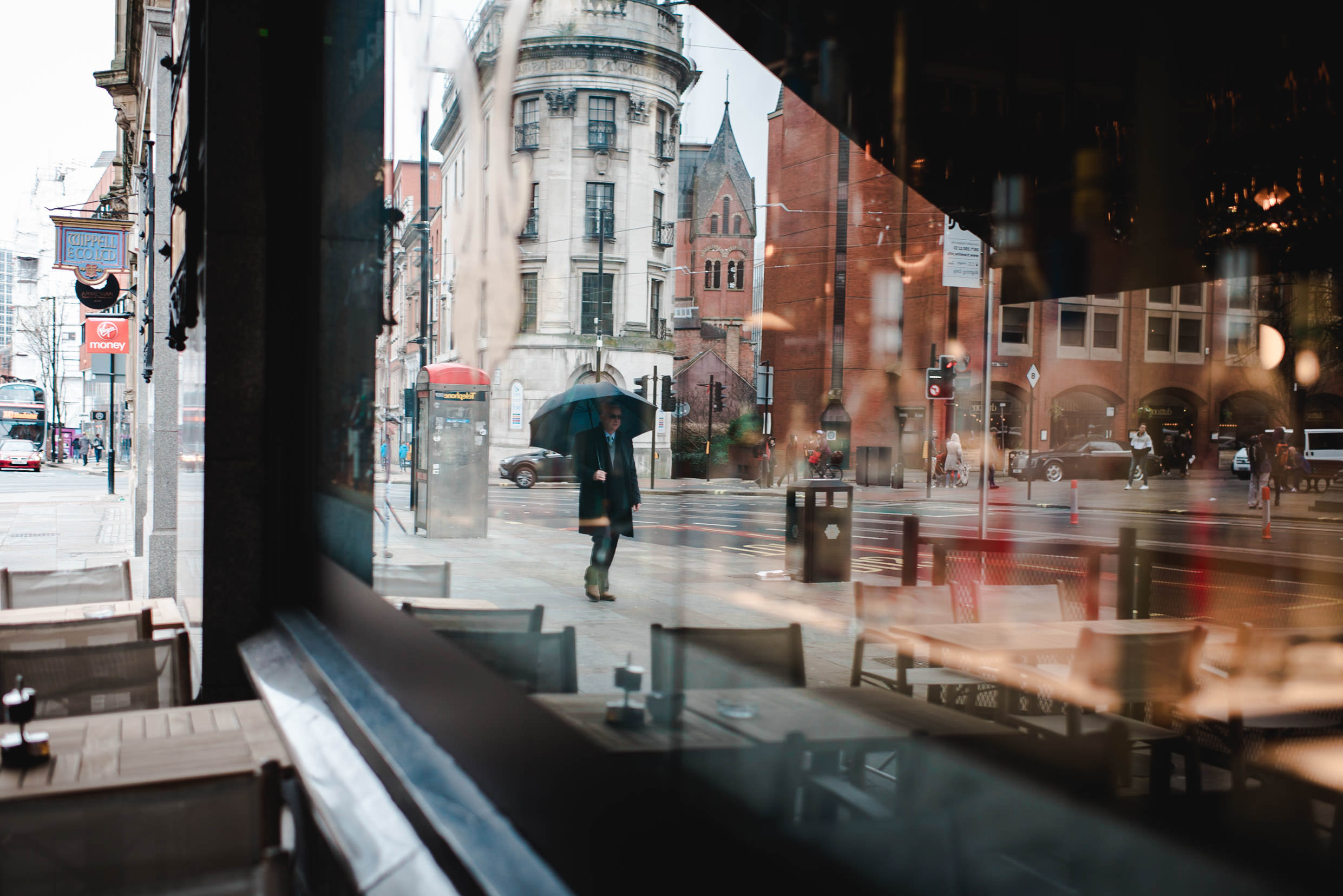 Caffe Grande window in Manchester
