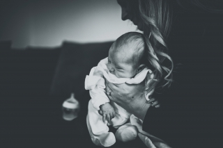 Newborn with Mum at a Cheshire Lifestyle Family Photography Session