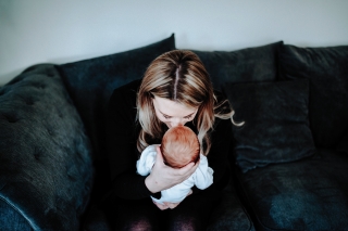 Newborn with Mum at a Cheshire Lifestyle Family Photography Session