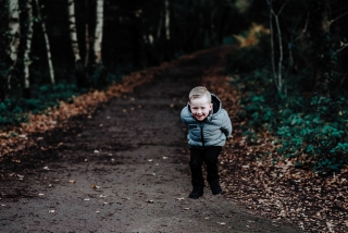 Little boy jumping at a Cheshire Family Photography Session
