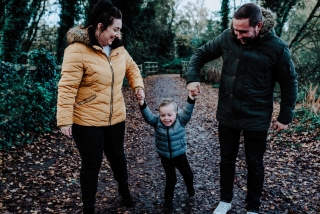 Dad, Mum and Son at a Cheshire Family Photography Session