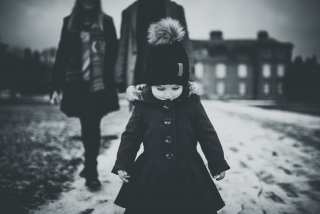 Little girl at a winter Cheshire Photography Session