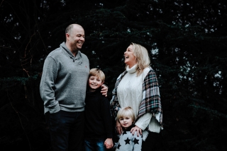 Laughing family at a Cheshire Photography Session